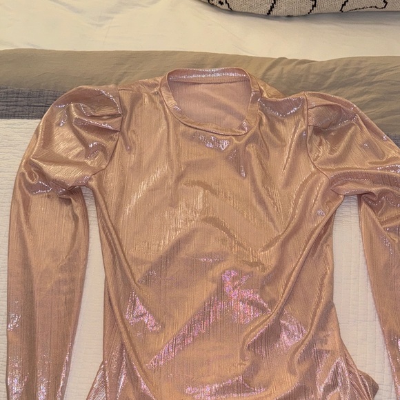 Shimmering Pink Long Sleeve Top - Picture 6 of 8